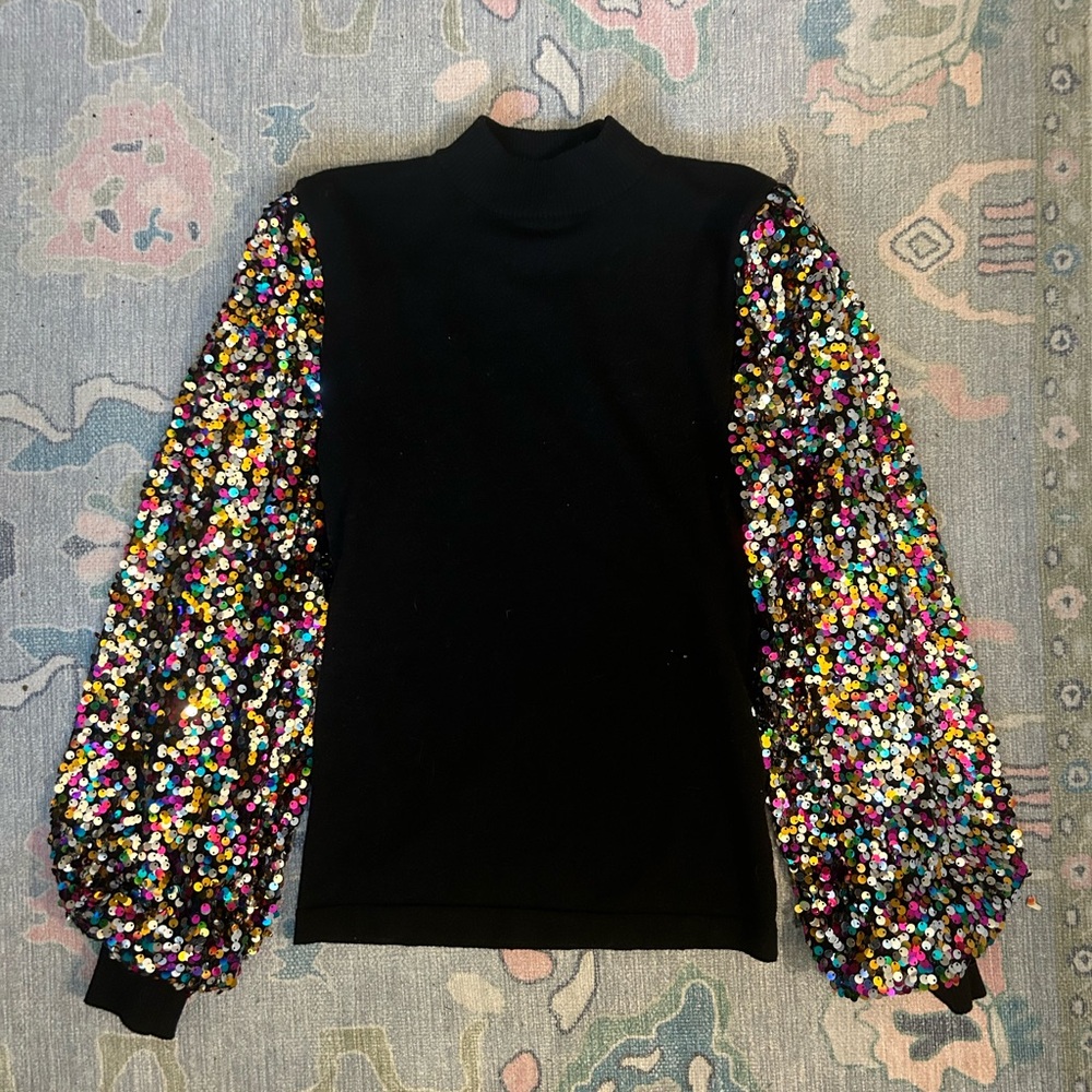Sparkly Black Sweater Shirt